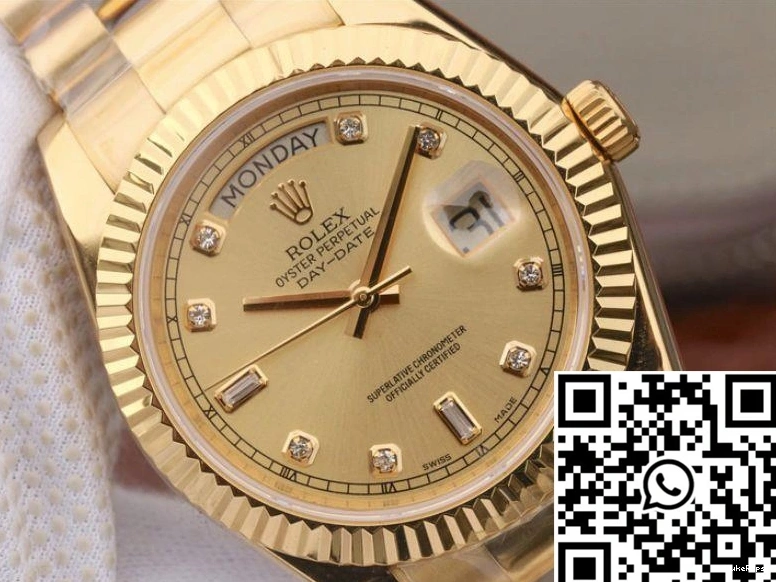 EW 218238 Rolex Day-Date II Factory Gold 40MM Yellow Dial 18K 0914